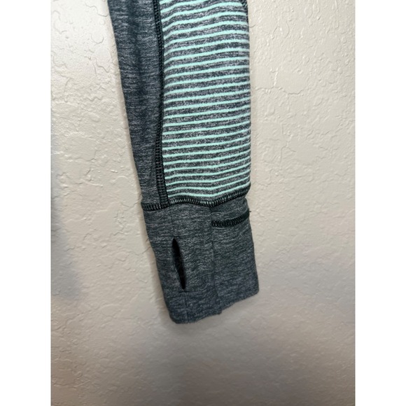 Lululemon Striped Quarter Zip Pullover Top Athletic Activewear Size 6 - Picture 3 of 6